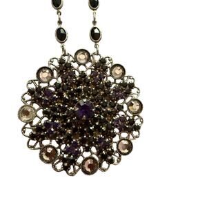 Sorrelli Black Crystal Pendant Necklace